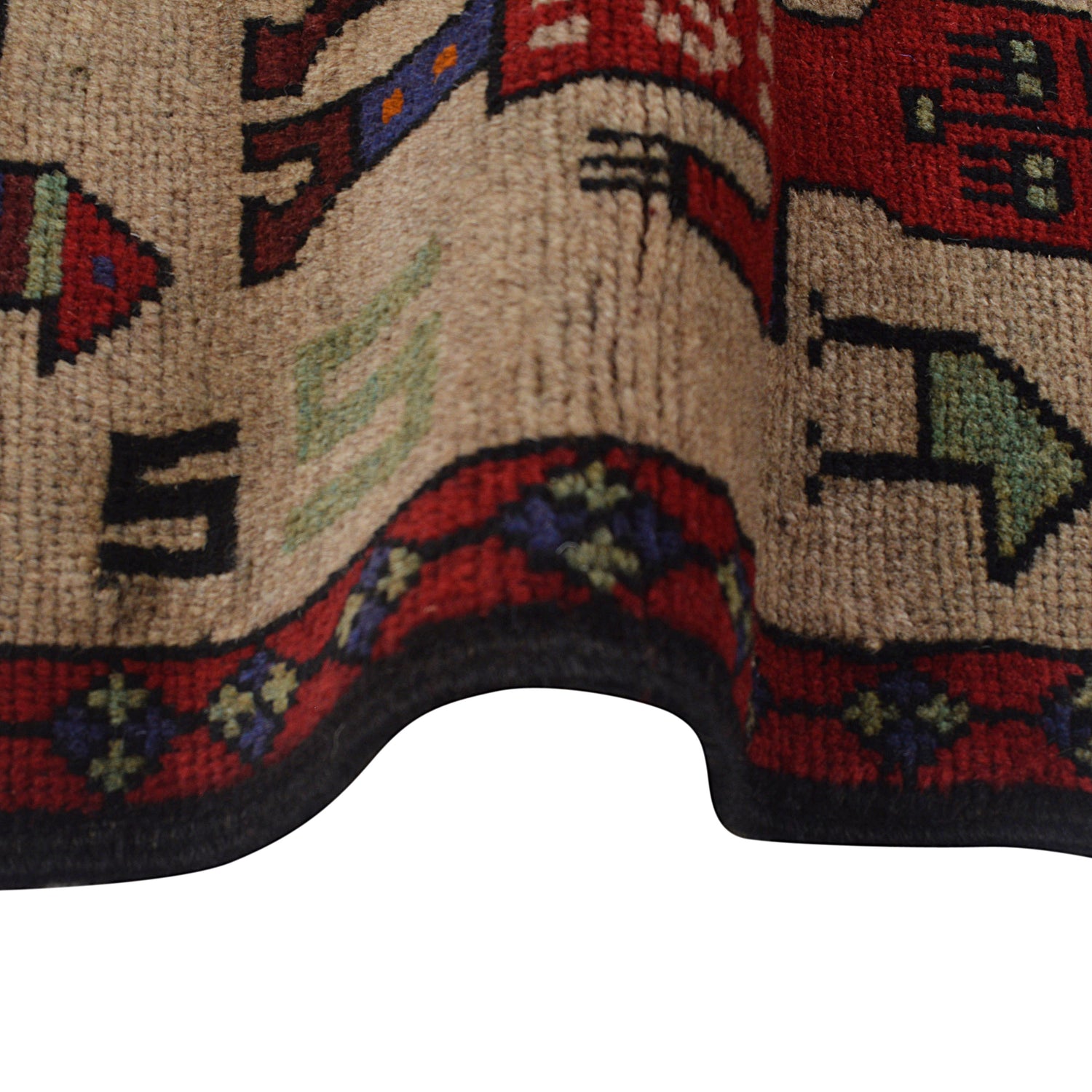 Hand Made Animal Pictorial Area Carpet  3' 1" x 4' 11" ft / 93 x 151 cm - No. G22926