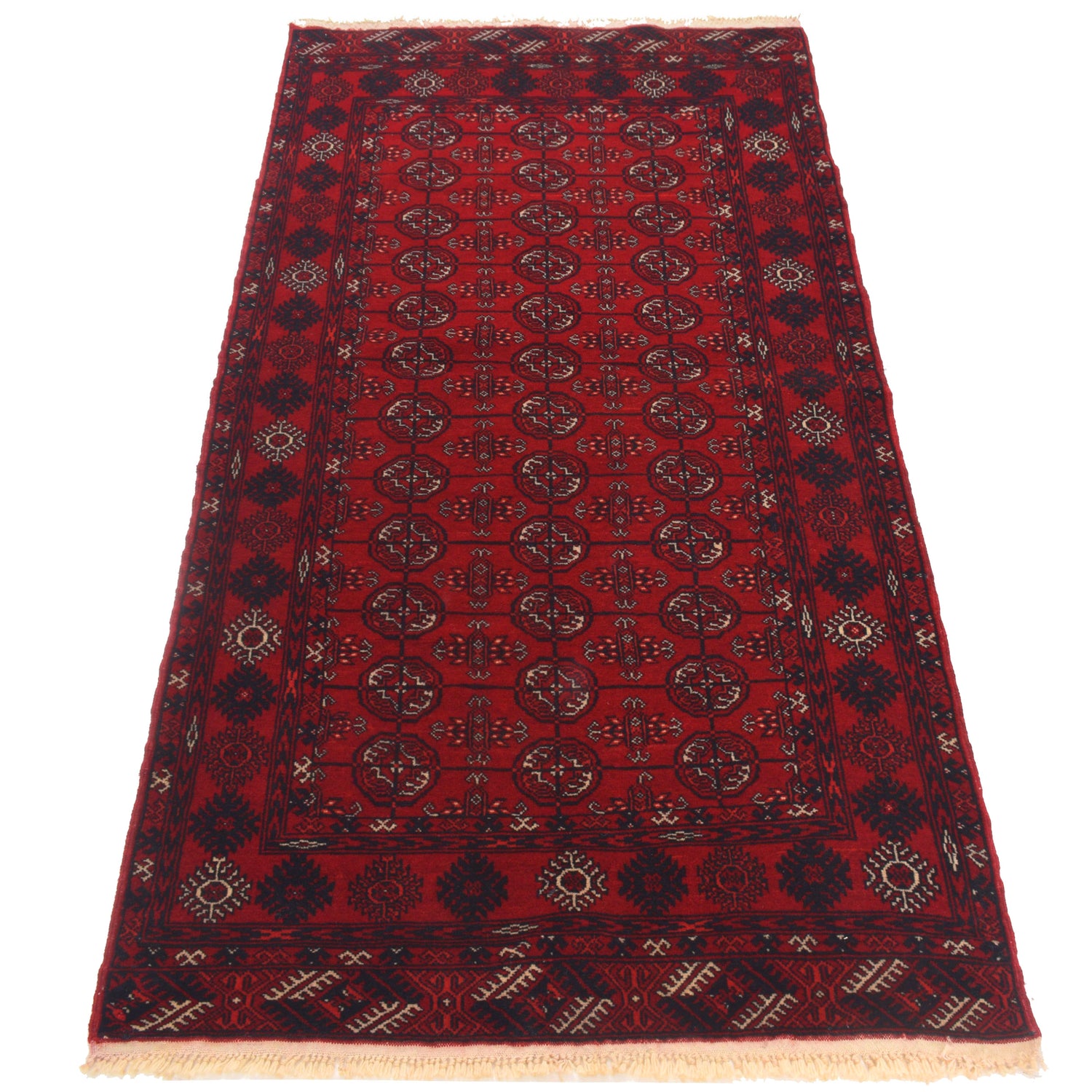 Hand Knotted Bokhara Runner Carpet 2' 10" x 5' 8" ft / 87 x 172 cm - No. G22927