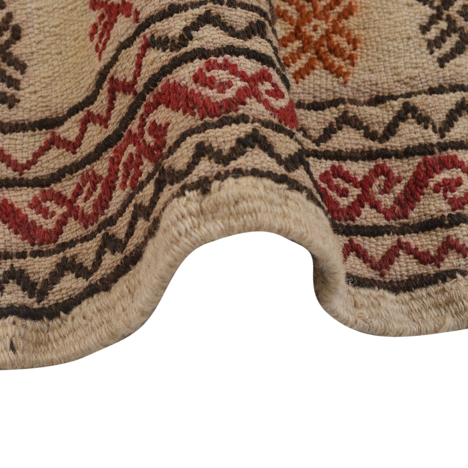 Handmade Soumak Kelim 4' 8" x 6' 3" ft / 143 x 190 cm - No. G23000