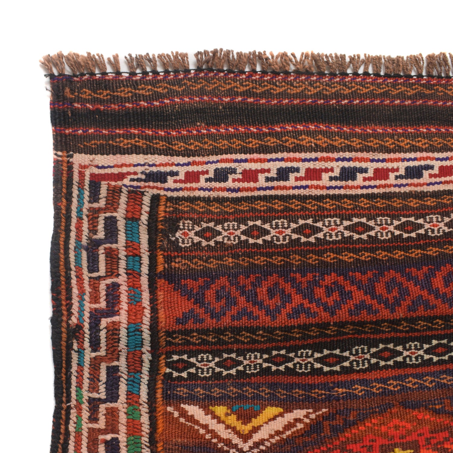 Hand Knotted Laghari Kilim 4' 6" x 6' 2" ft / 138 x 187 cm - No. G23631