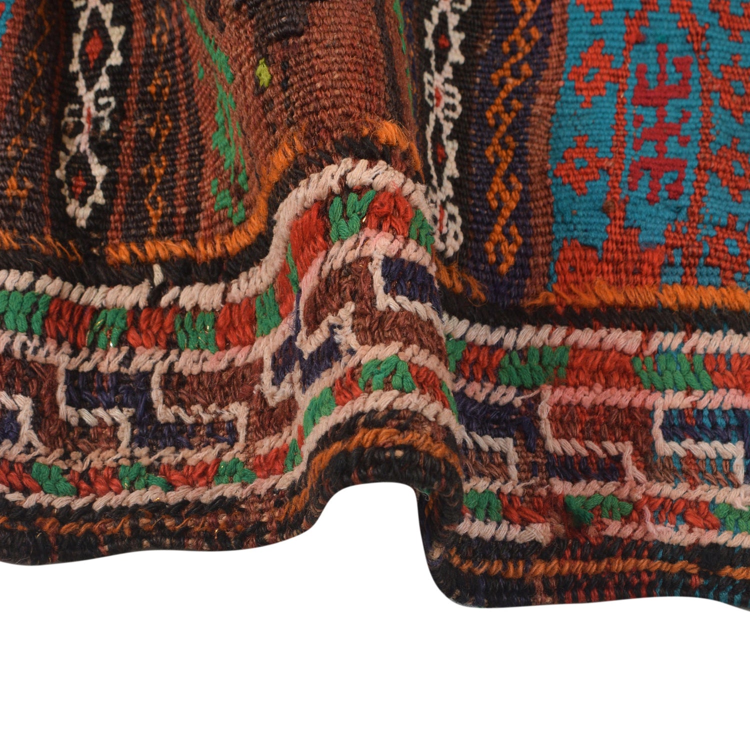 Hand Knotted Laghari Kilim 4' 6" x 6' 2" ft / 138 x 187 cm - No. G23631