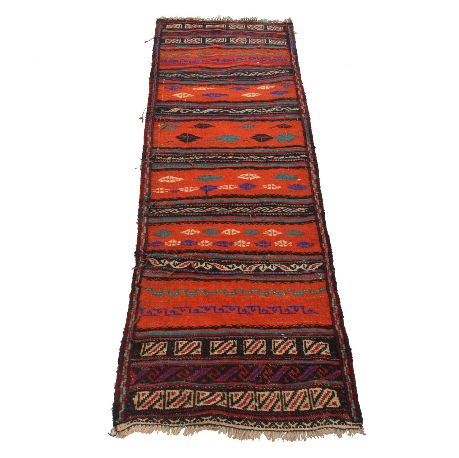 Handmade Table Sheet Kilim Runner 1' 10" x 5' 7" ft / 56 x 171 cm - No. G23633