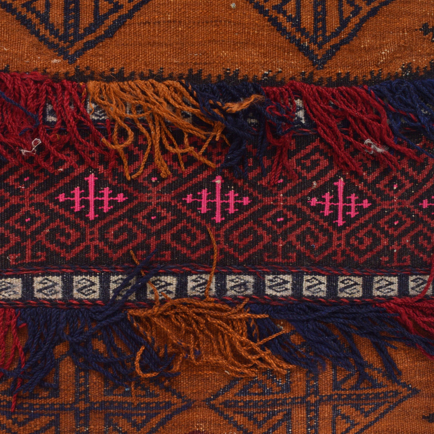 Hand Knotted Sufra Kilem Runner 2' 0" x 6' 6" ft / 60 x 198 cm - No. G23634