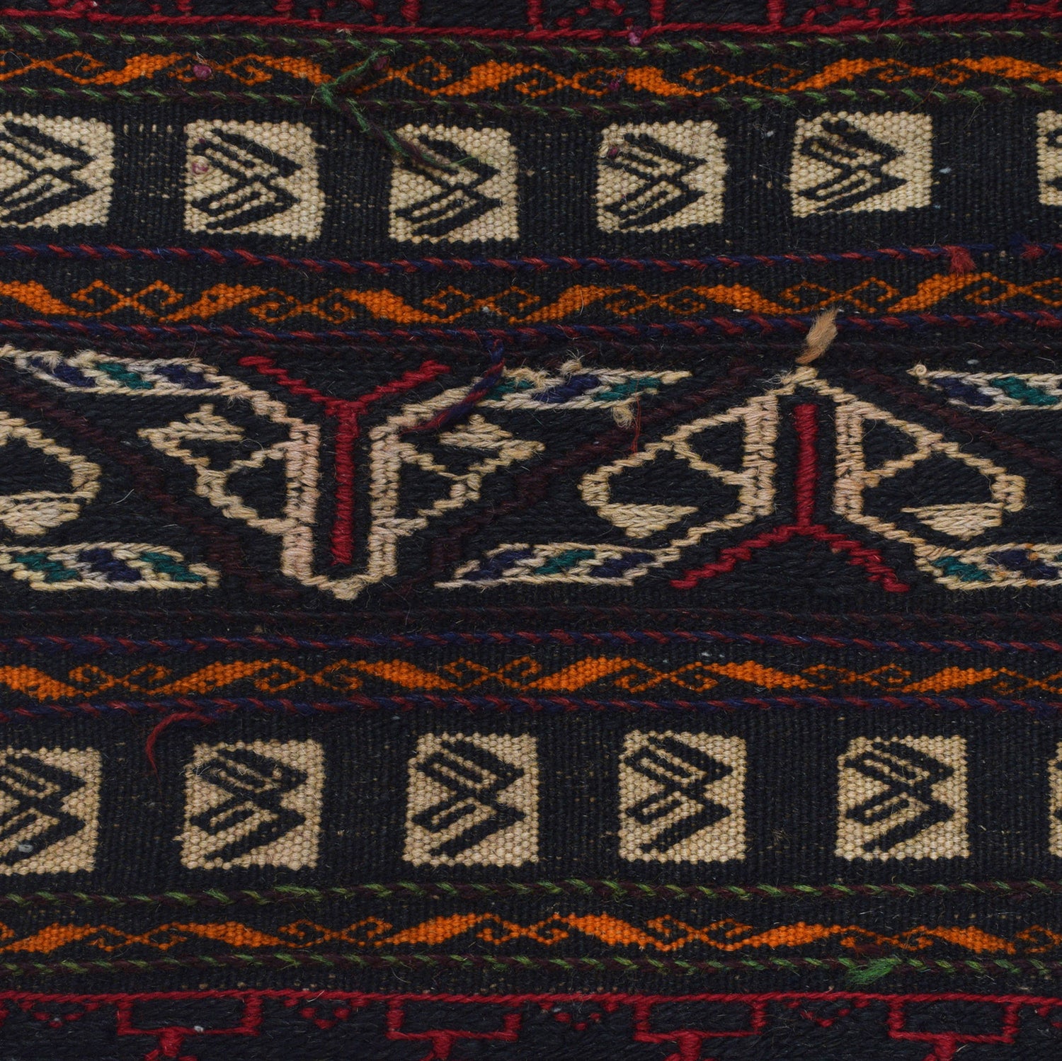 Hand Knotted Sufra Kilem Runner 2' 0" x 4' 8" ft / 60 x 142 cm - No. G23635