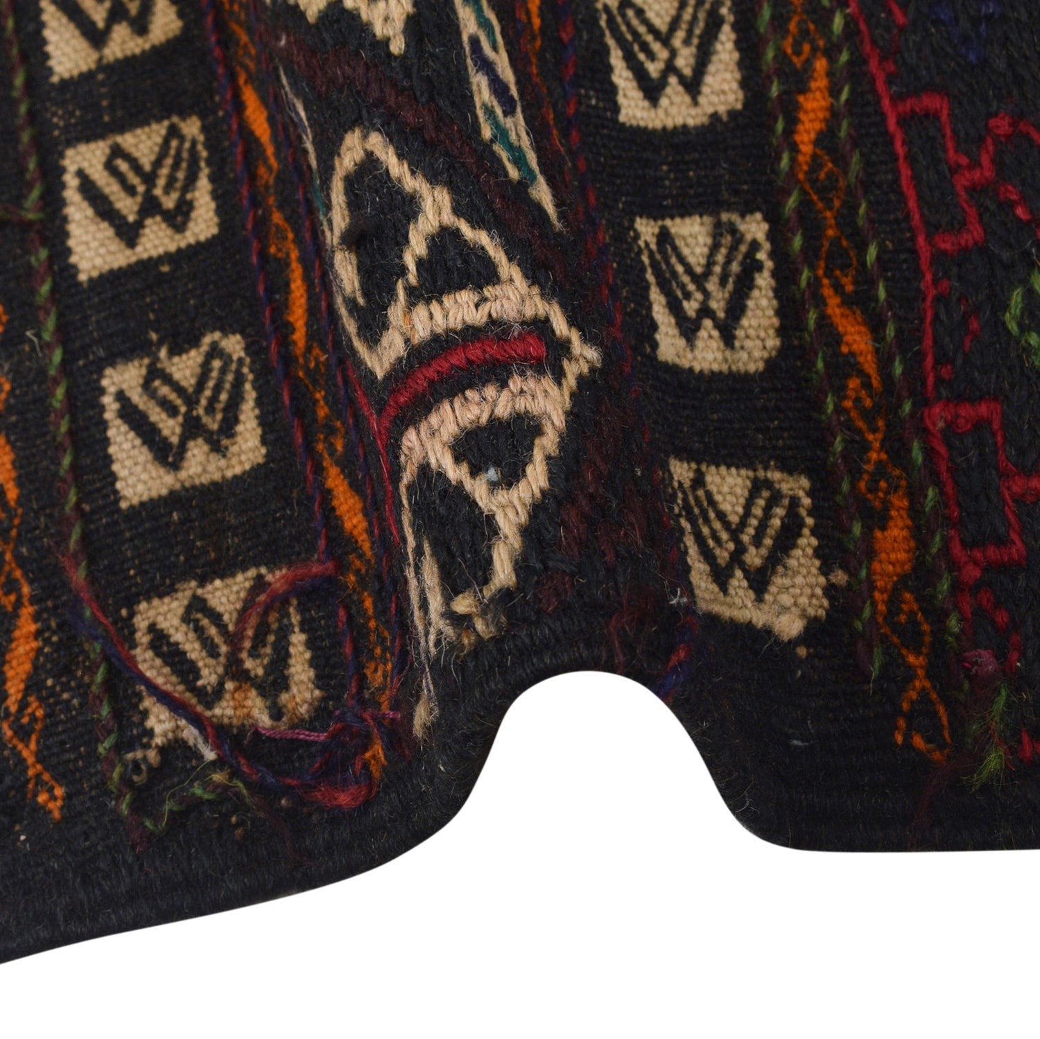 Hand Knotted Sufra Kilem Runner 2' 0" x 4' 8" ft / 60 x 142 cm - No. G23635