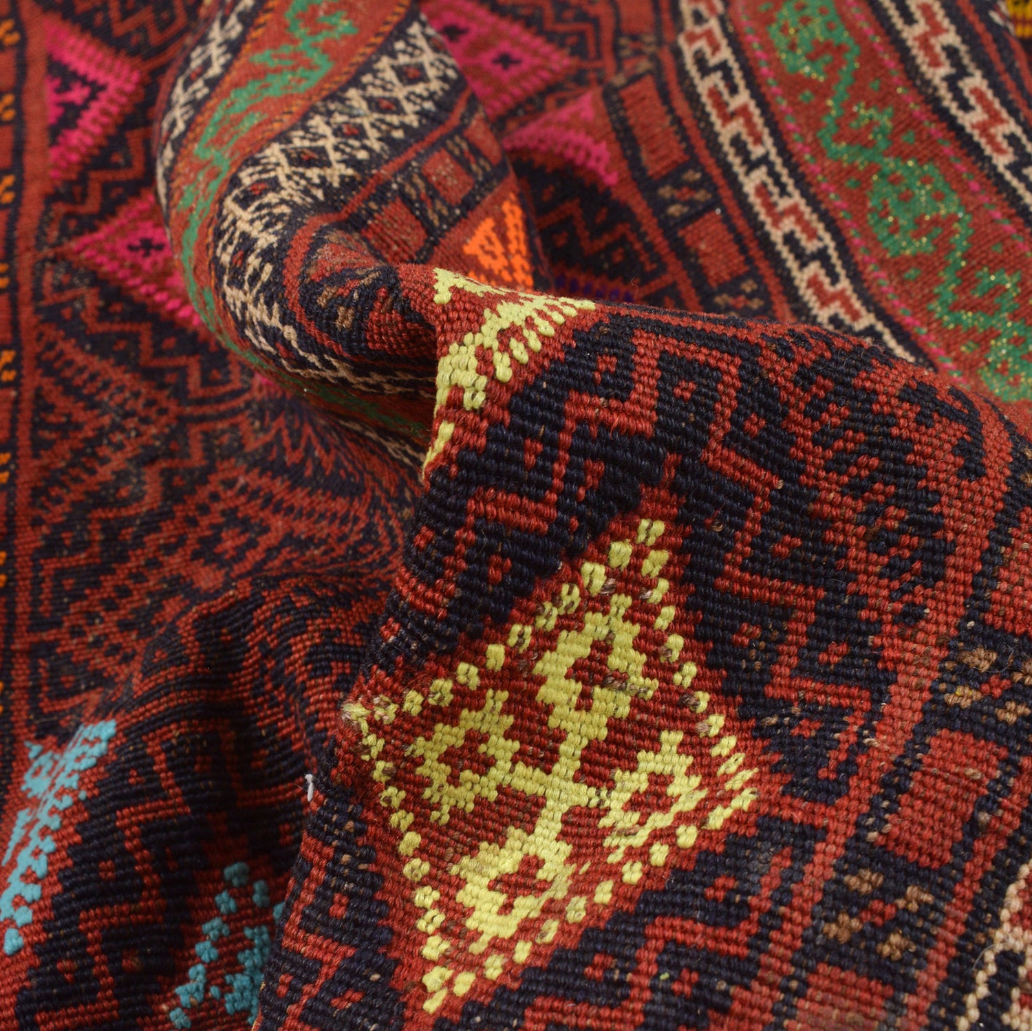 Traditional Flat Weave Kilim 5' 2" x 8' 0" ft / 158 x 245 cm - No. G23642