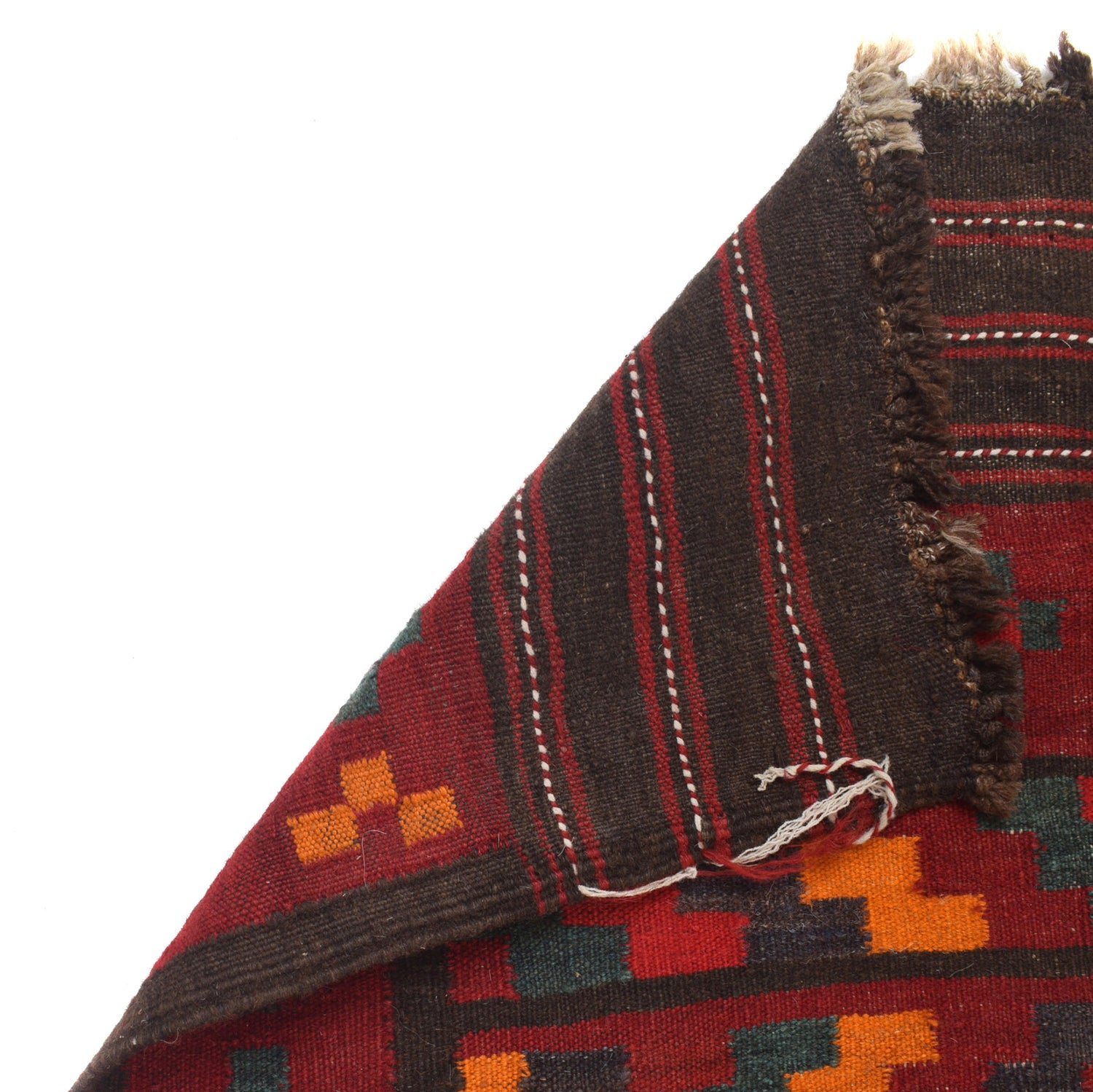 Afghan Vintage Kilim Runner 3' 5" x 11' 5" ft / 103 x 349 cm - No. G23646