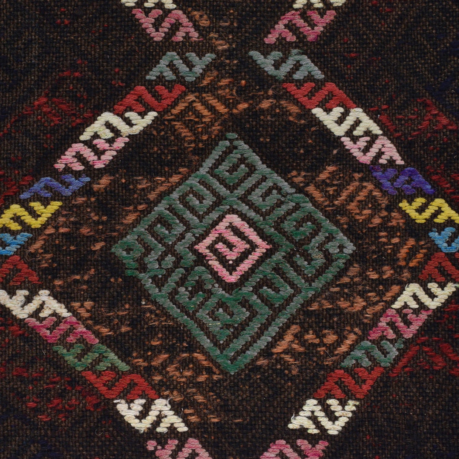 Tribal Afghan Suzani Kilim Runner 2' 0" x 6' 1" ft / 62 x 186 cm - No. B23649