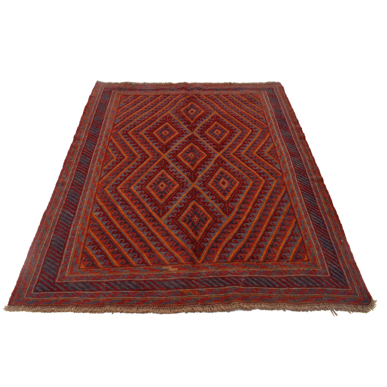 Handmade Wool Mushwani Rug 5' 0" x 6' 0" ft / 153 x 183 cm - No. G23663