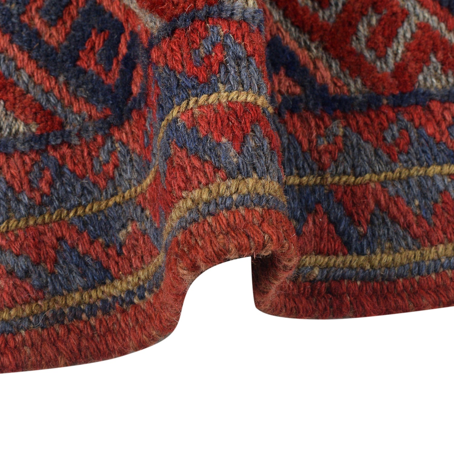 Red Mashwani Area Rug 4' 9" x 6' 3" ft / 144 x 190 cm - No. G23666