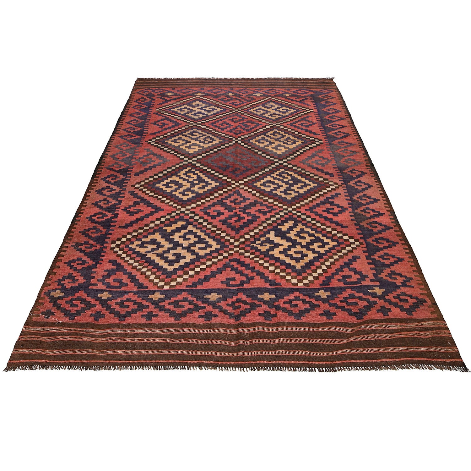 Afghan Vintage Kilim 6' 1" x 9' 2" ft / 185 x 280 cm - No. G23675