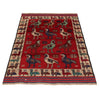 Hand Knotted Birds Pictorial Area Rug 4' 4" x 6' 2" ft / 131 x 187 cm - No. G23685