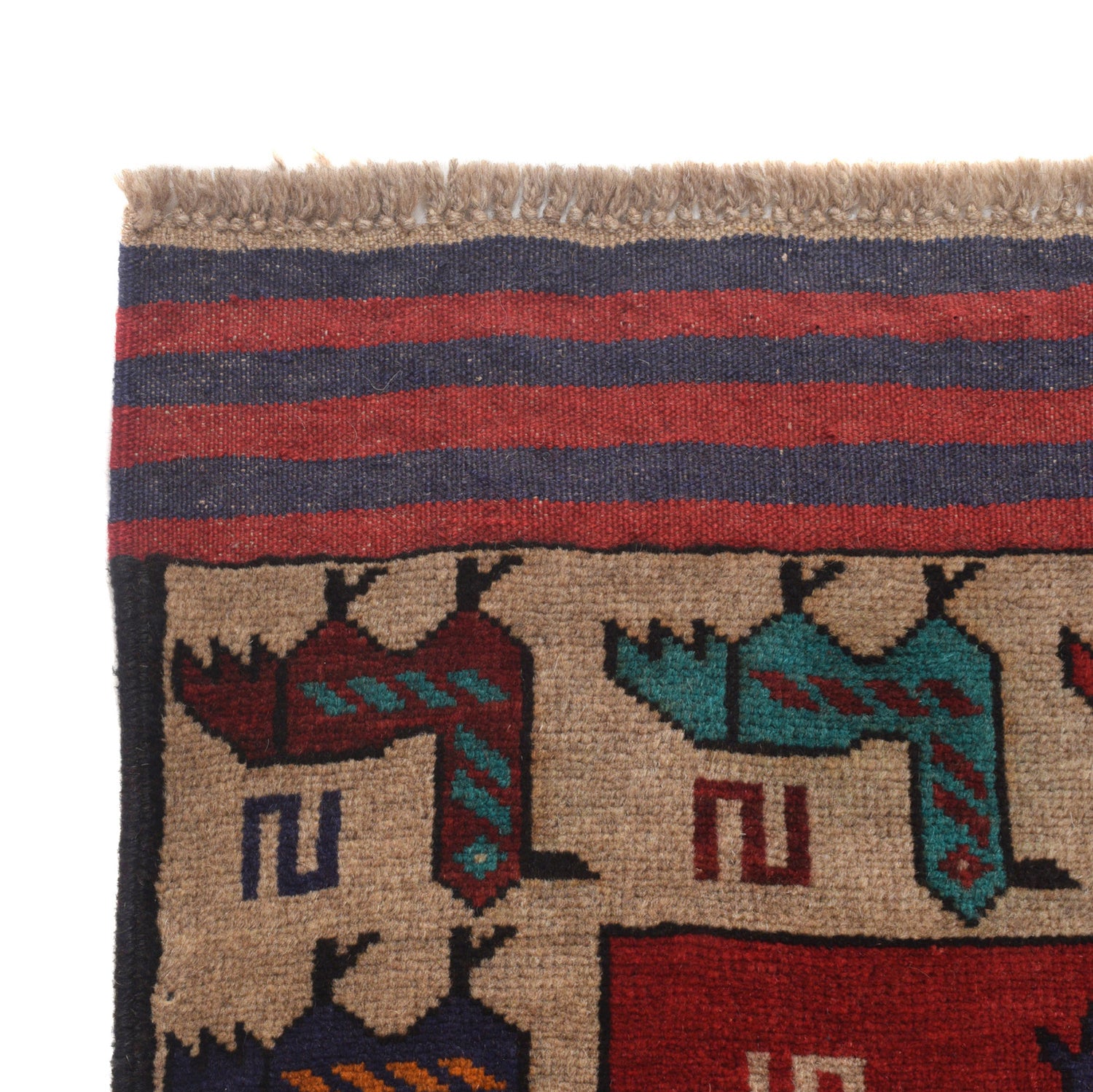 Hand Knotted Birds Pictorial Area Rug 4' 4" x 6' 2" ft / 131 x 187 cm - No. G23685