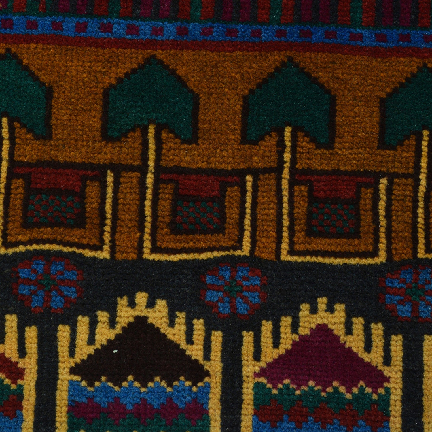 Handmade Picture Area Rug 2' 9" x 4' 5" ft / 84 x 134 cm - No. G23705