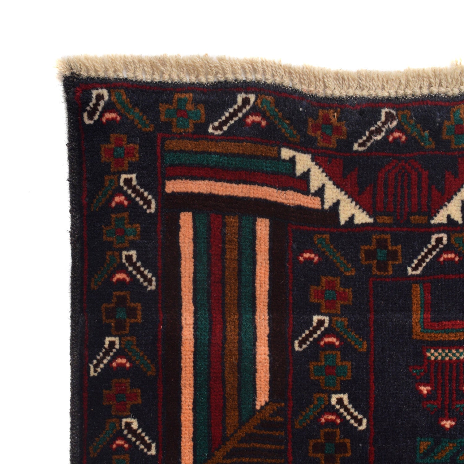 Traditional Baloch Rug 3' 10" x 6' 3" ft / 118 x 191 cm - No. G23714