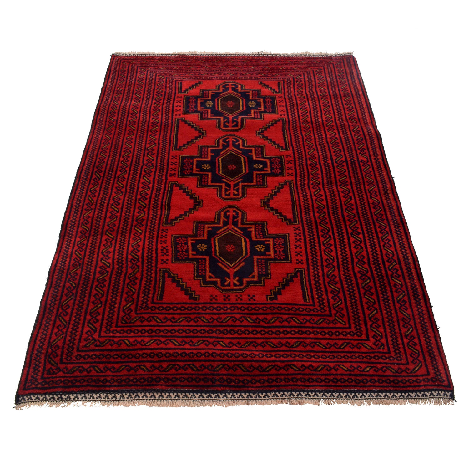 Traditional Baloch Rug 4' 1" x 6' 1" ft / 125 x 186 cm - No. G23718