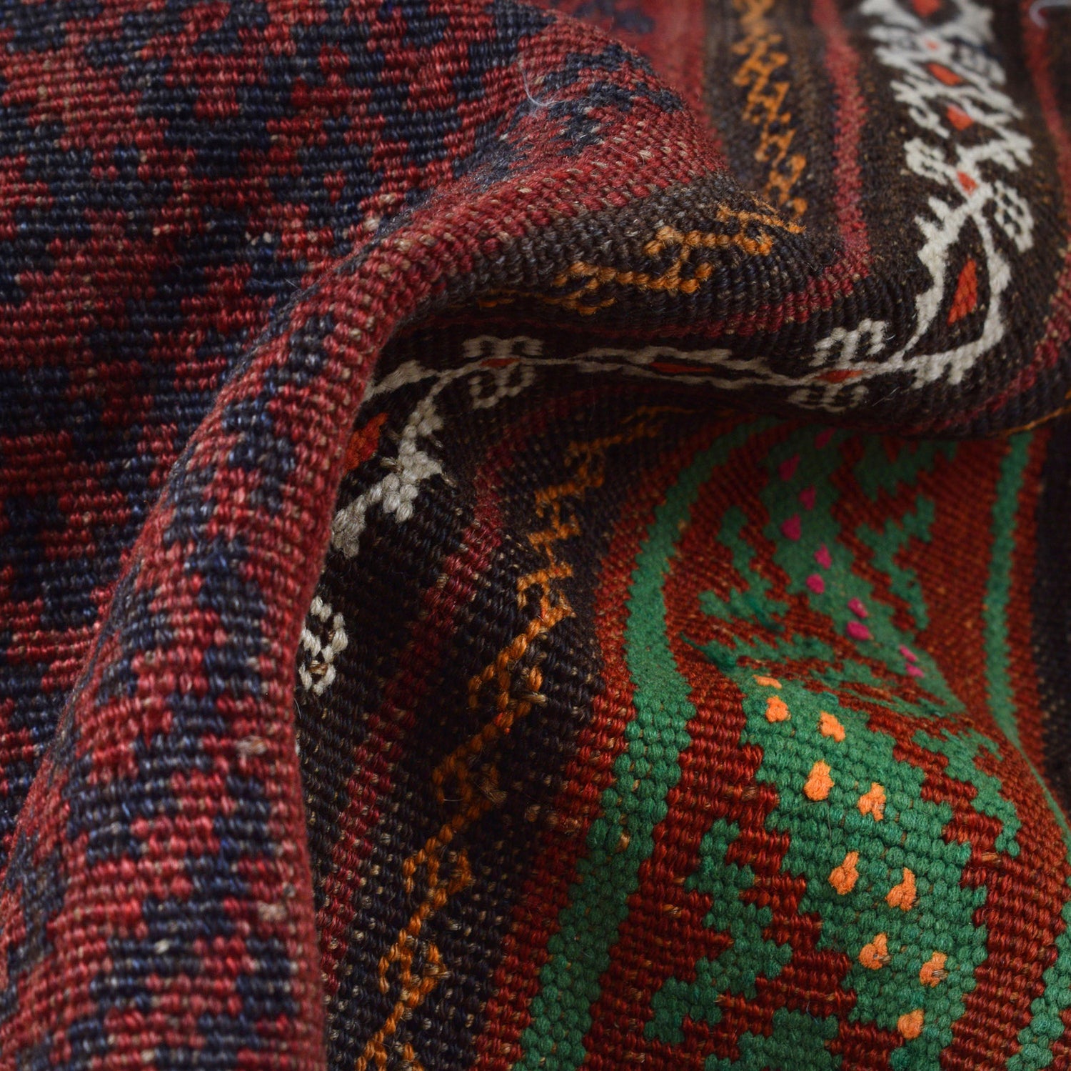 Traditional Flat Weave Kilim 5' 1" x 7' 8" ft / 156 x 233 cm - No. G23730