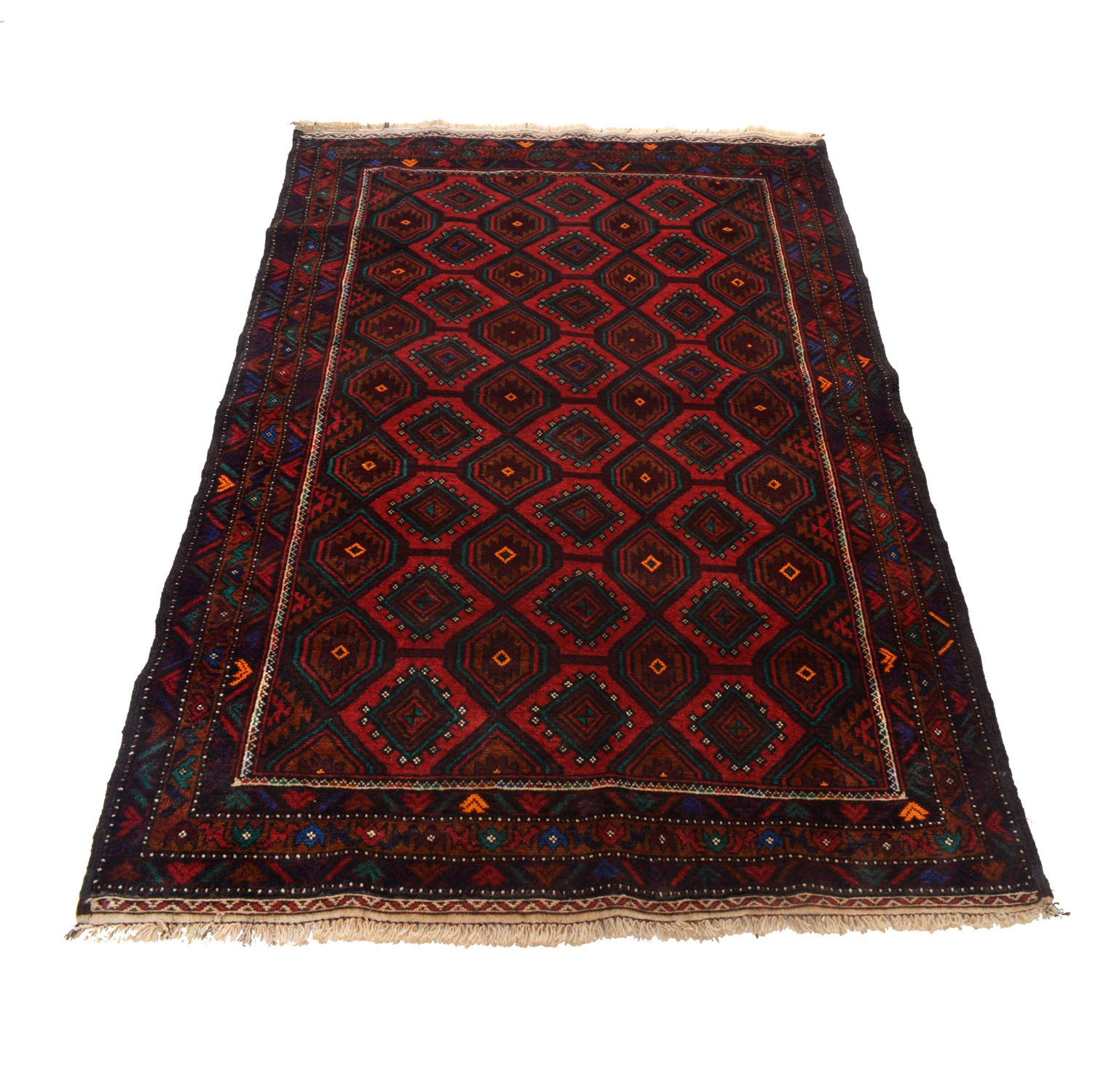 Traditional Baloch Rug 3' 10" x 6' 0" ft / 117 x 183 cm - No. G23786