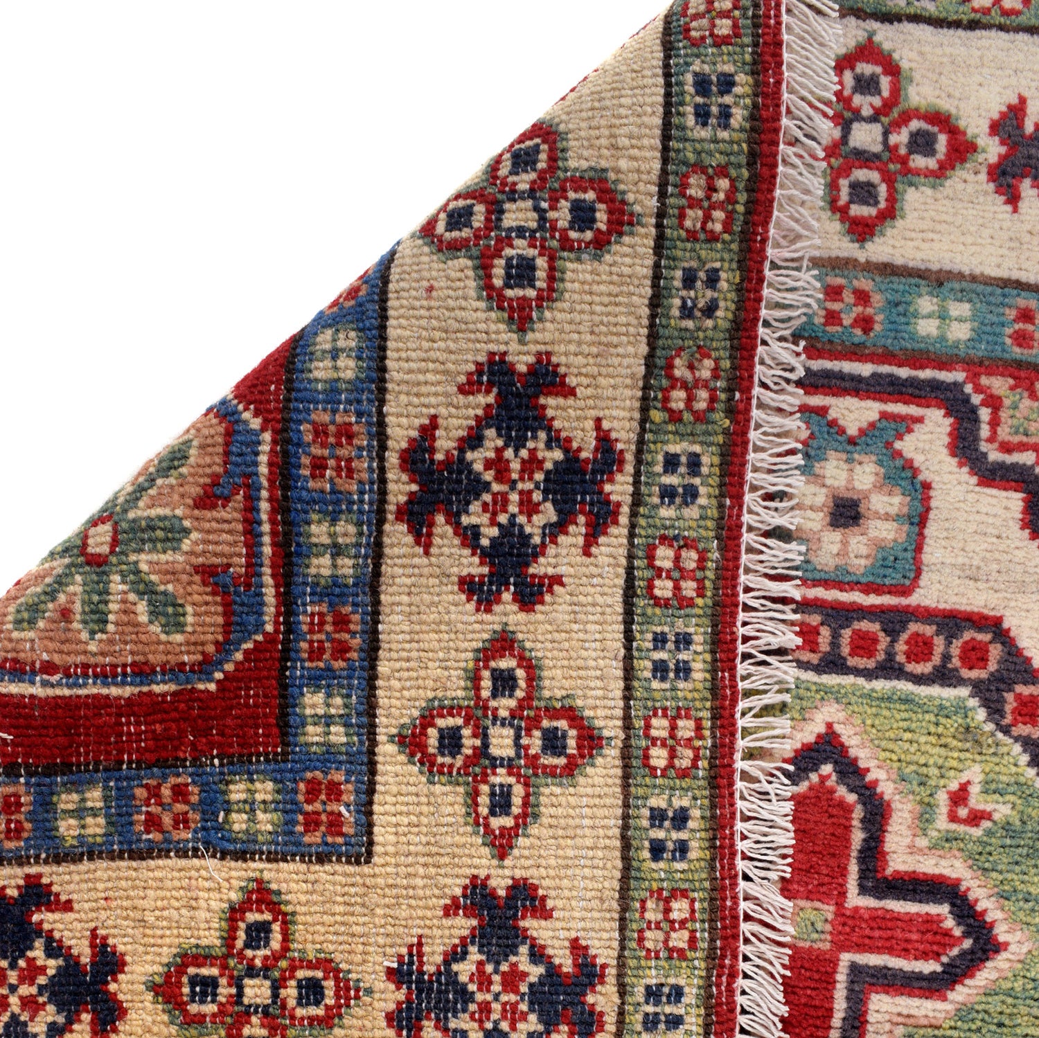 Hand knotted Kazak Carpet 4' 1" x 5' 10" ft / 124 x 179 cm - No. G24125