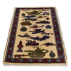 Authentic Afghan War Area Rug 2' 9" x 4' 0" ft / 85 x 123 cm - No. G24139