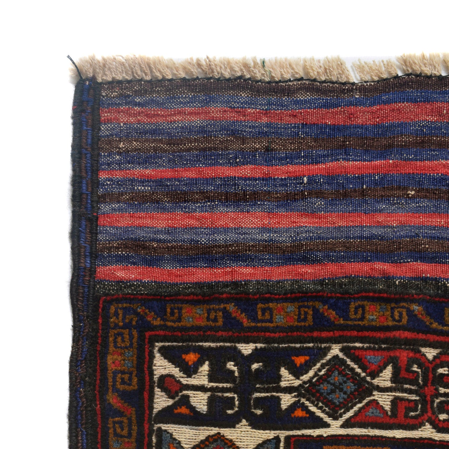 Handmade Barjista Kilim Rug 3' 10" x 6' 1" ft / 116 x 186 cm - No. G24187