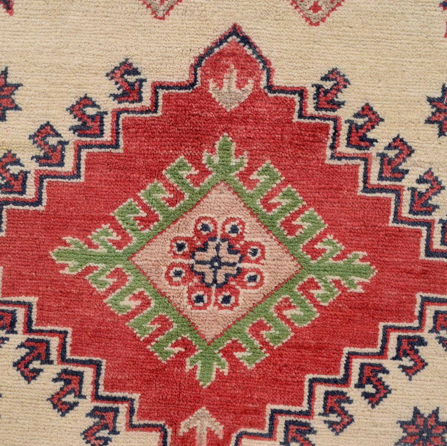 Ivory Color Kazak Rug 5' 0" x 6' 5" ft / 153 x 196 cm - No. G24275