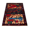 Handmade Picture Area Rug 3' 0" x 4' 2" ft / 91 x 128 cm - No. G24426
