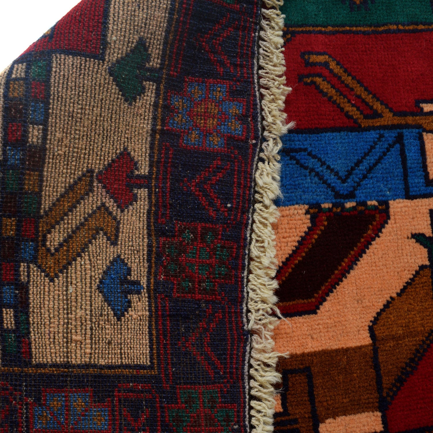 Handmade Picture Area Rug 3' 0" x 4' 2" ft / 91 x 128 cm - No. G24426