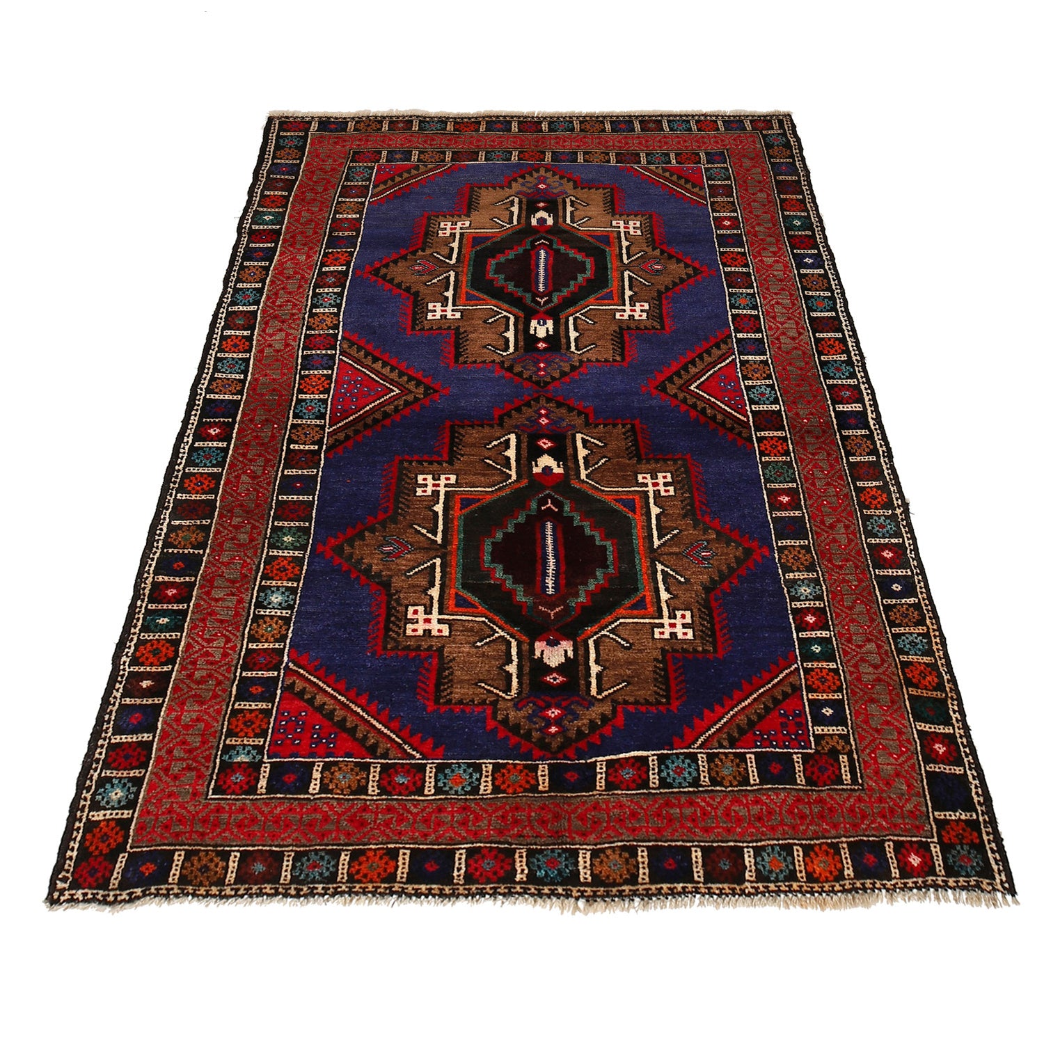 Handmade Baluchi Rug 3' 10" x 6' 0" ft / 118 x 184 cm - No. G24437