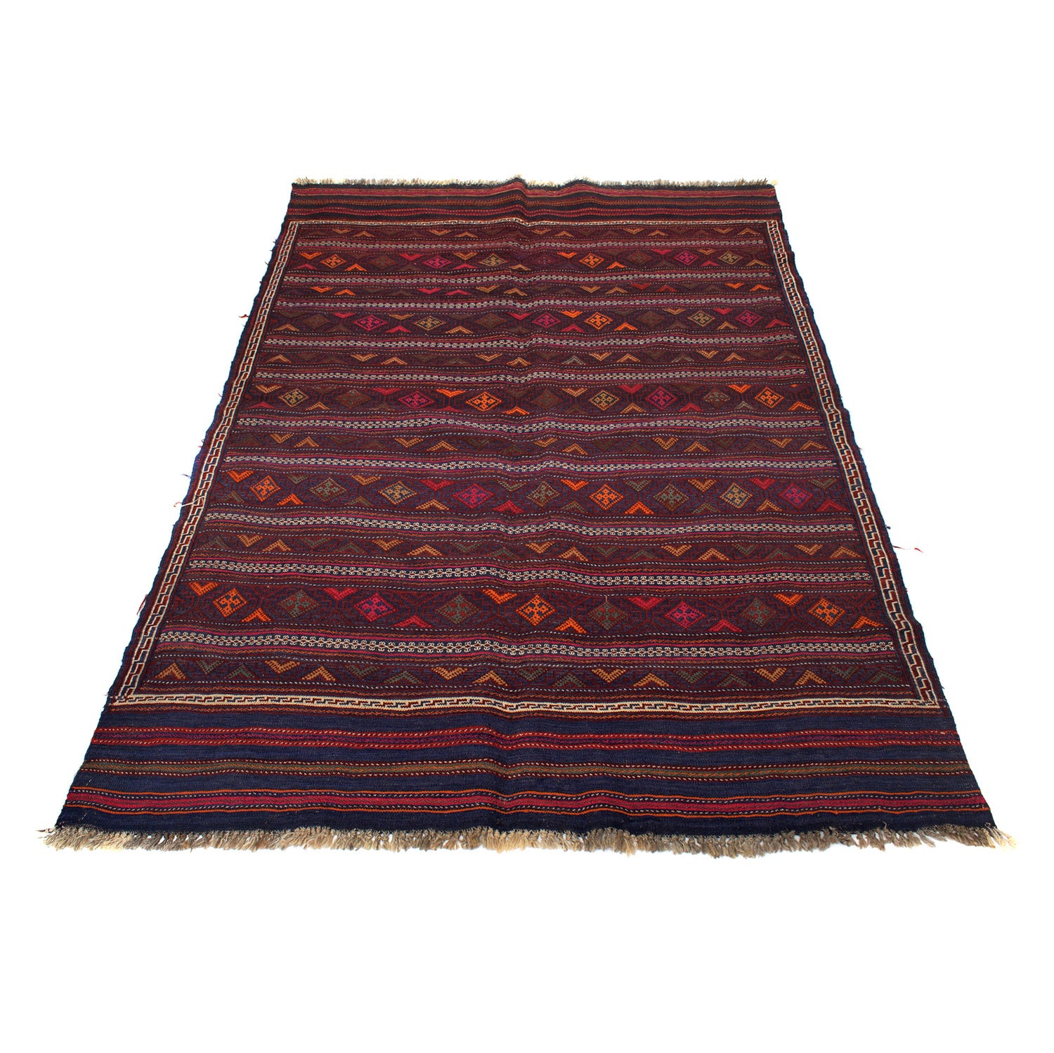 Afghan Laghari Kilim 4' 9" x 7' 1" ft / 146 x 217 cm - No. G24442