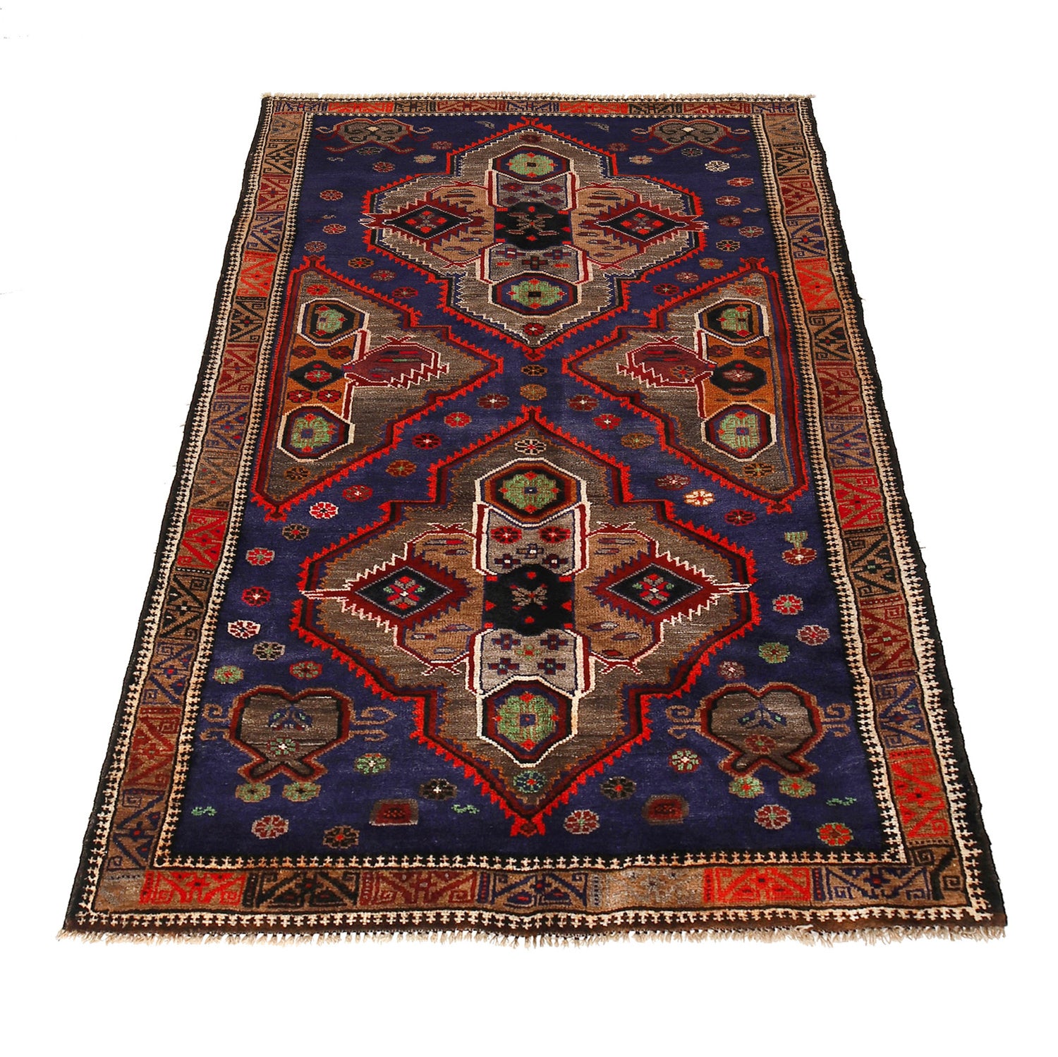 Handmade Baluchi Rug 3' 11" x 6' 2" ft / 119 x 187 cm - No. G24454