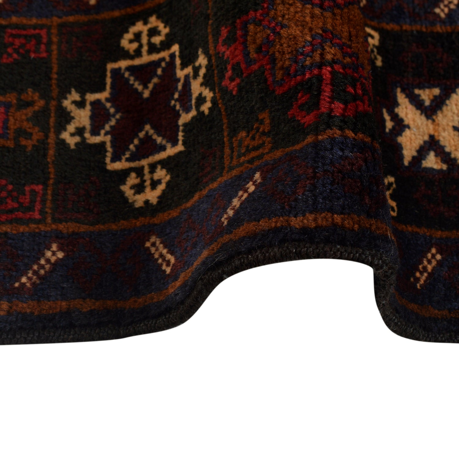 Handmade Baluchi Rug 4' 1" x 7' 2" ft / 124 x 218 cm - No. G24842