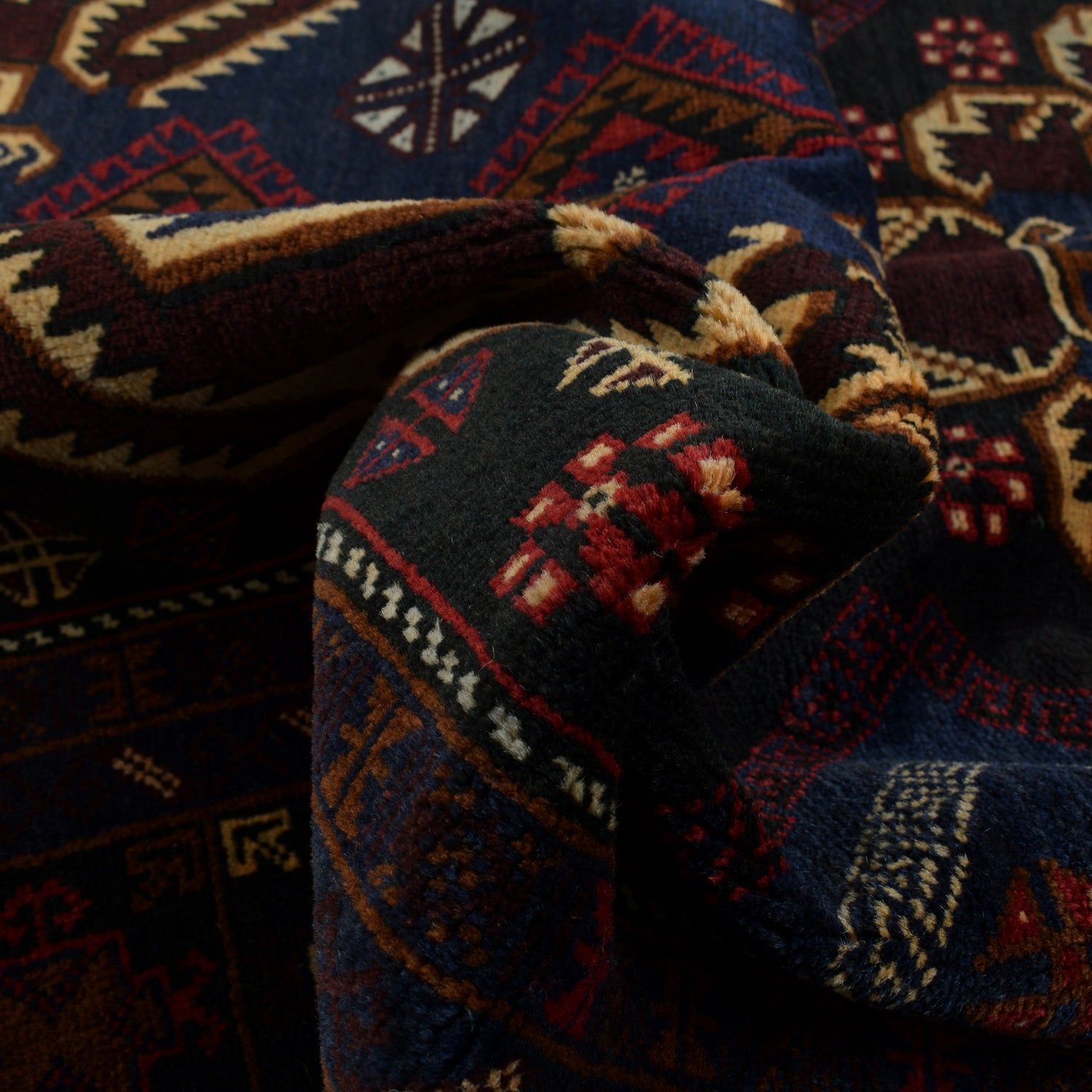 Handmade Baluchi Rug 4' 1" x 7' 2" ft / 124 x 218 cm - No. G24842