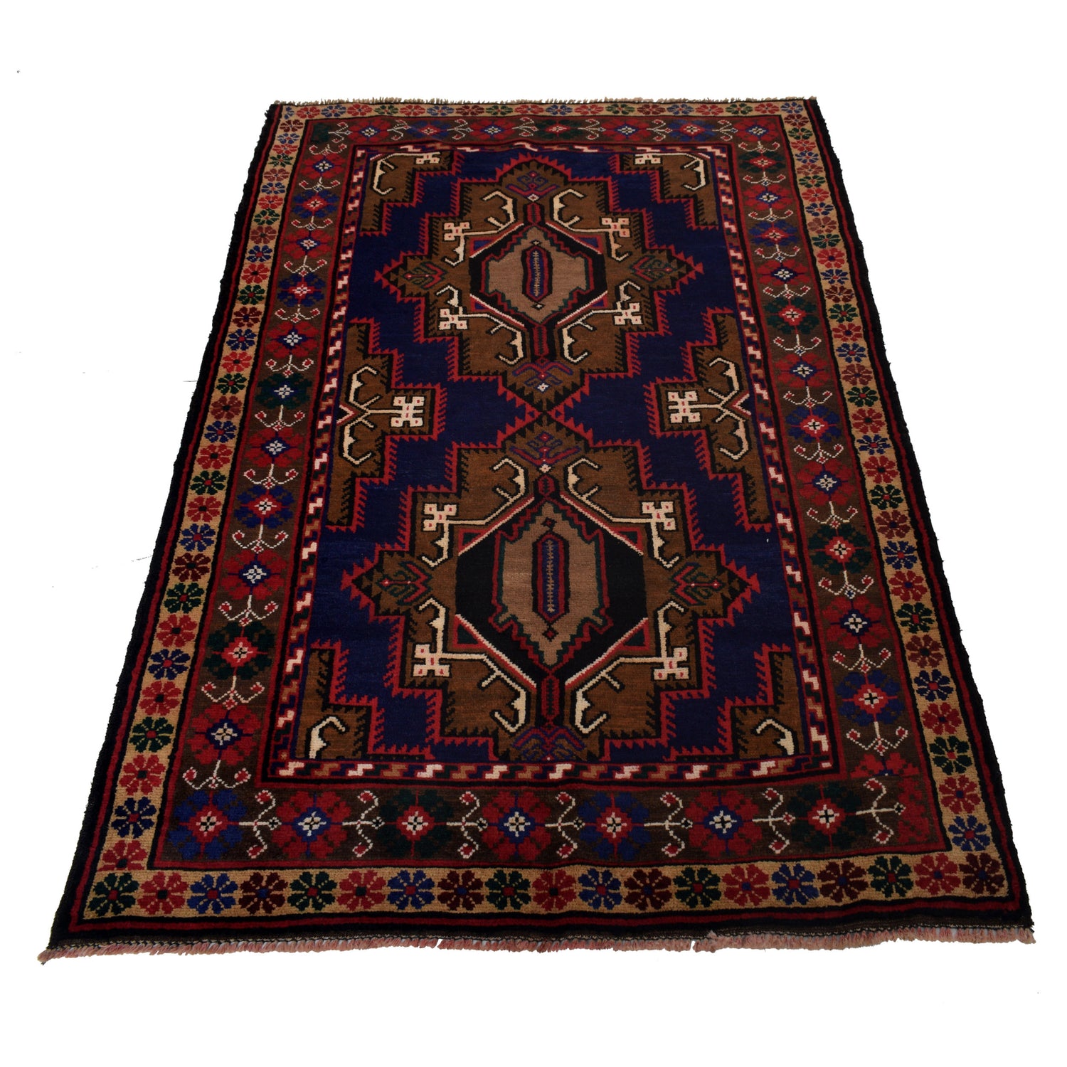 Handmade Baluchi Rug 3' 9" x 5' 11" ft / 114 x 181 cm - No. G24843