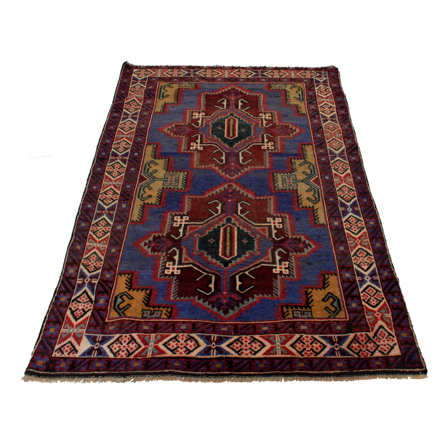 Handmade Baluchi Rug 3' 11" x 6' 3" ft / 120 x 191 cm - No. G24845