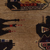 Afghan War Rug – Military Design 6' 5" x 8' 9" ft / 196 x 266 cm - No. G24854