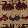 Afghan War Rug – Military Design 2' 11" x 4' 7" ft / 90 x 139 cm - No. G24855