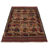 Handmade Afghan War Area Rug 4' 0" x 6' 5" ft / 121 x 195 cm - No. G24863