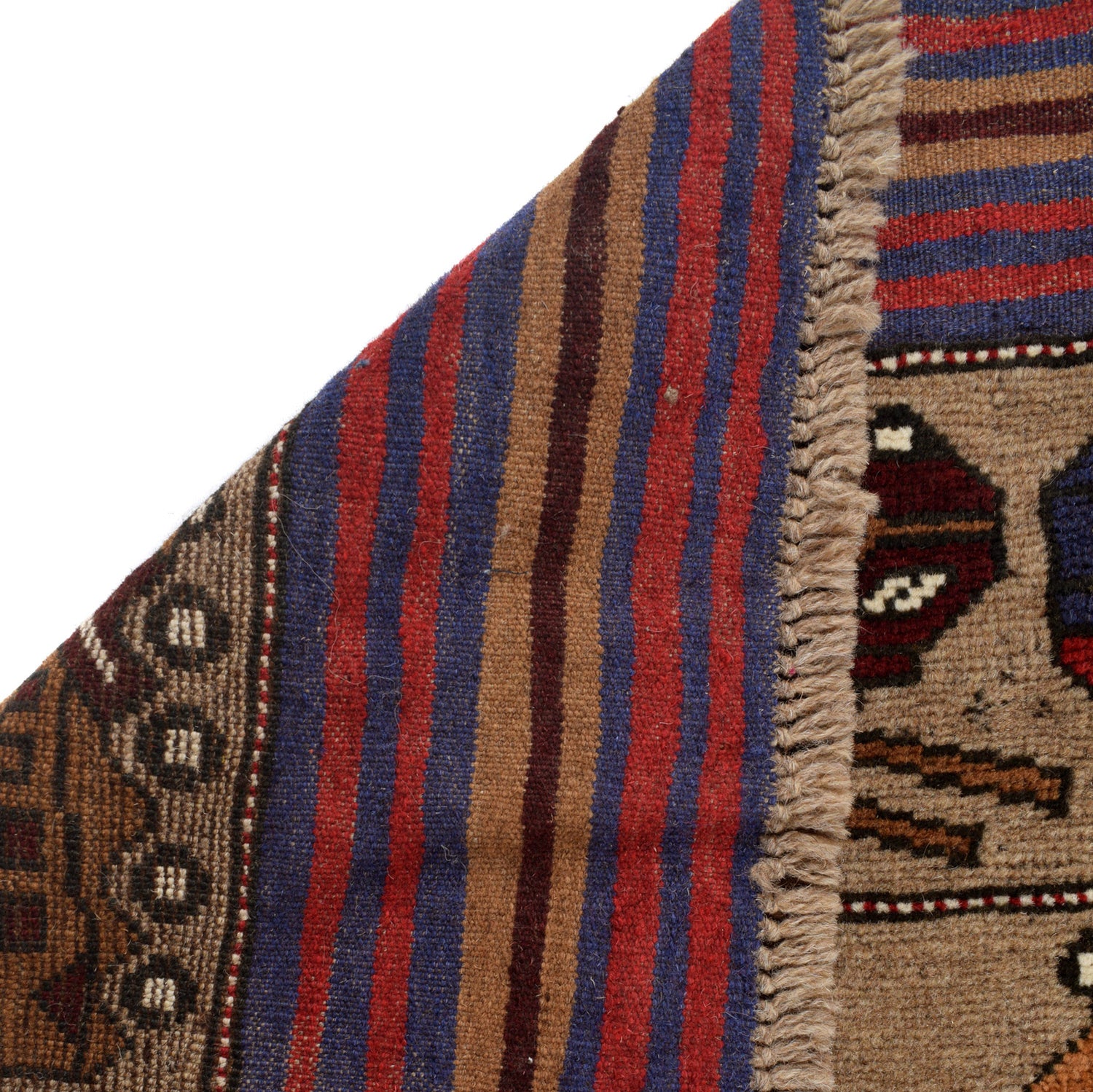 Handmade Afghan War Area Rug 4' 0" x 6' 5" ft / 121 x 195 cm - No. G24863