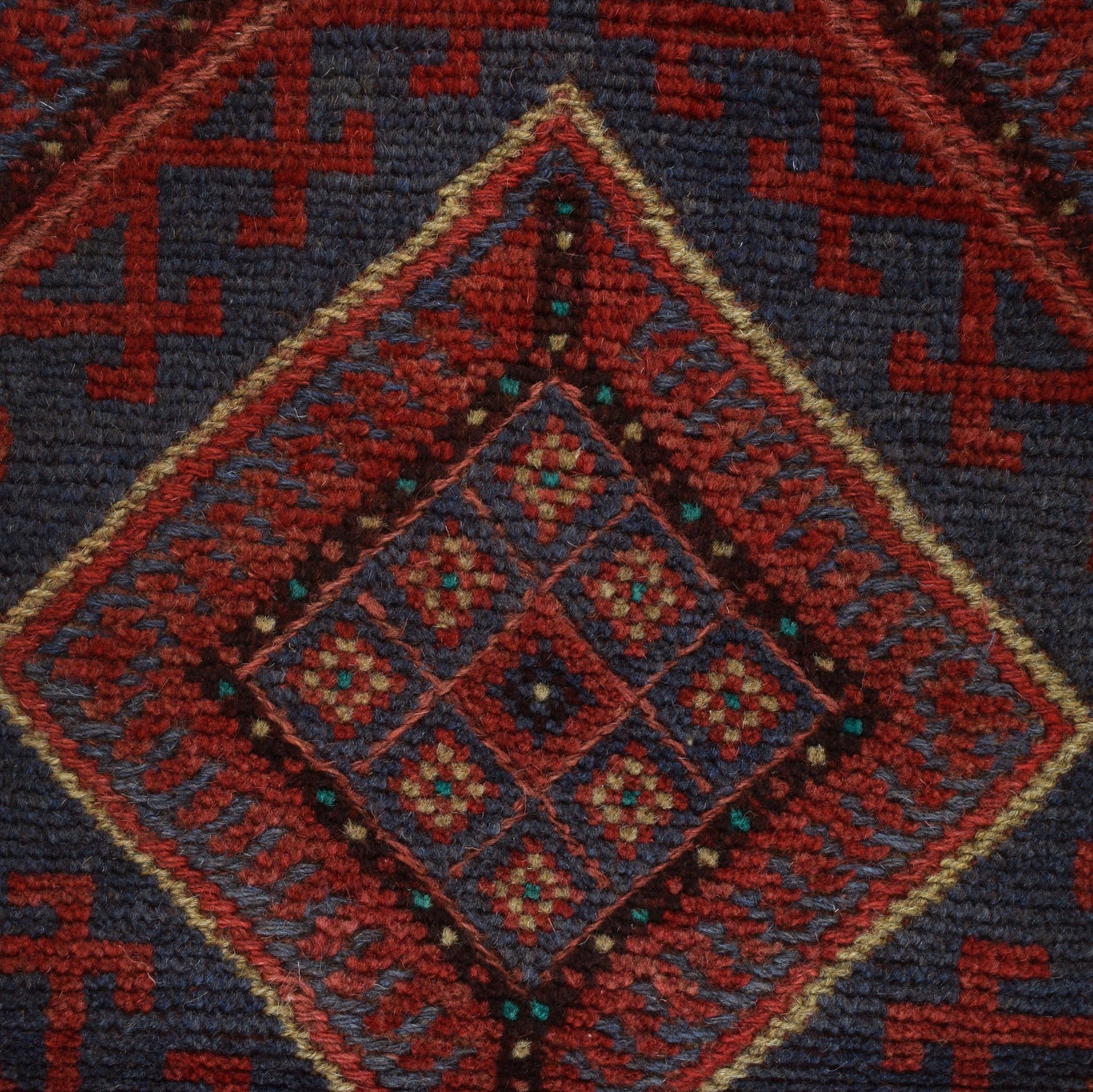 Handmade Afghan Runner Rug 2' 1" x 8' 0" ft / 63 x 244 cm - No. G24888