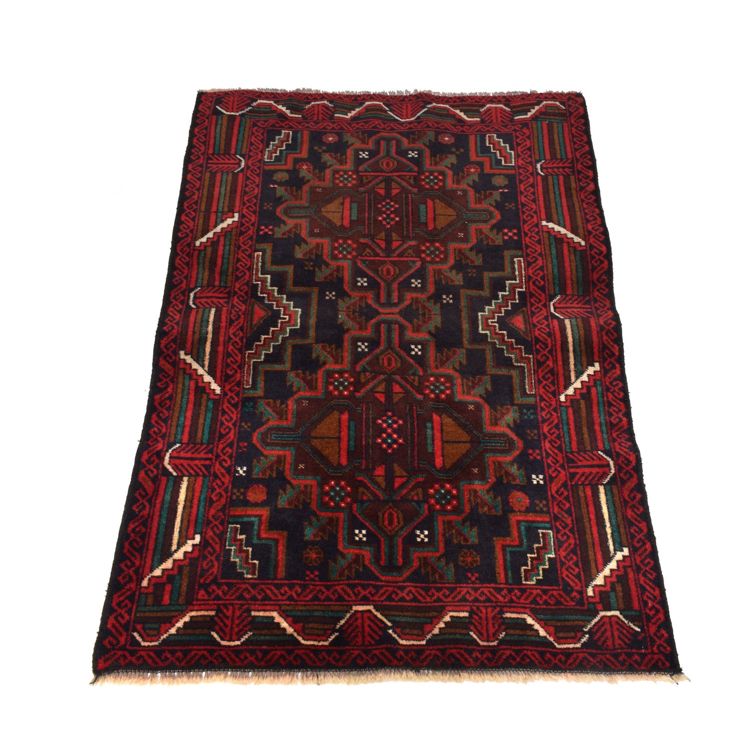 Handmade Balochi Rug 2' 11" x 4' 6" ft / 88 x 136 cm - No. G24897