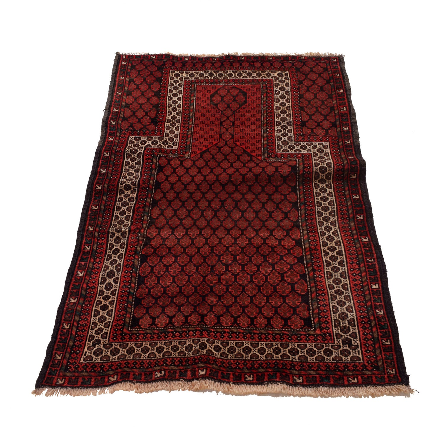 Fine Quality Prayer Rug 2' 10" x 4' 4" ft / 87 x 132 cm - No. G24900
