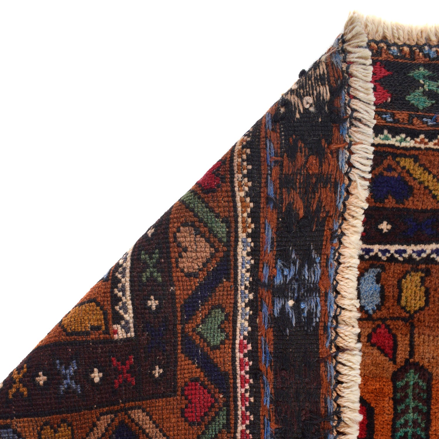 Brown Color Baluchi Rug 2' 10" x 4' 0" ft / 86 x 122 cm - No. G24903