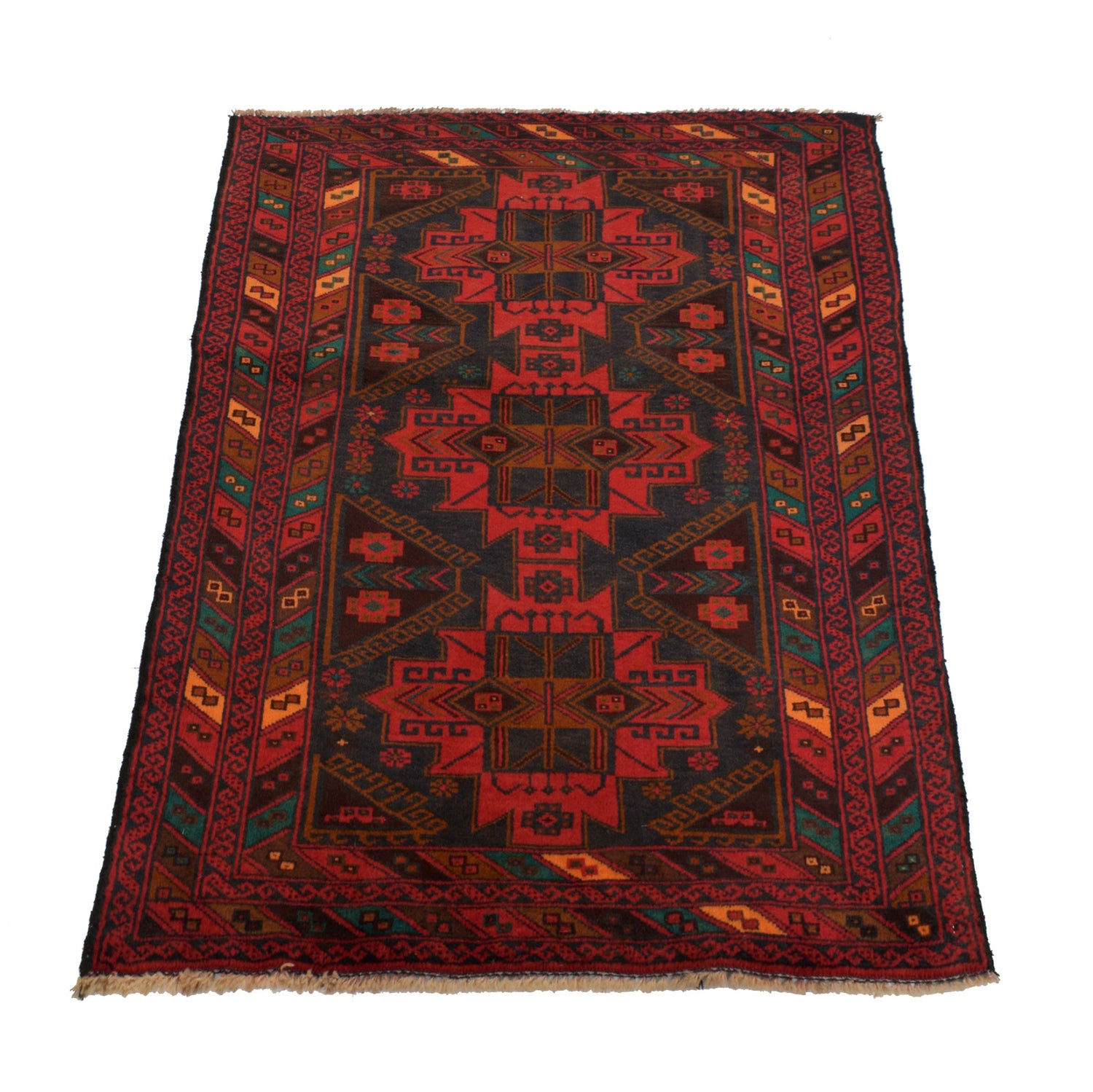 Baluch Small Size Rug 3' 0" x 4' 7" ft / 91 x 139 cm - No. G24907
