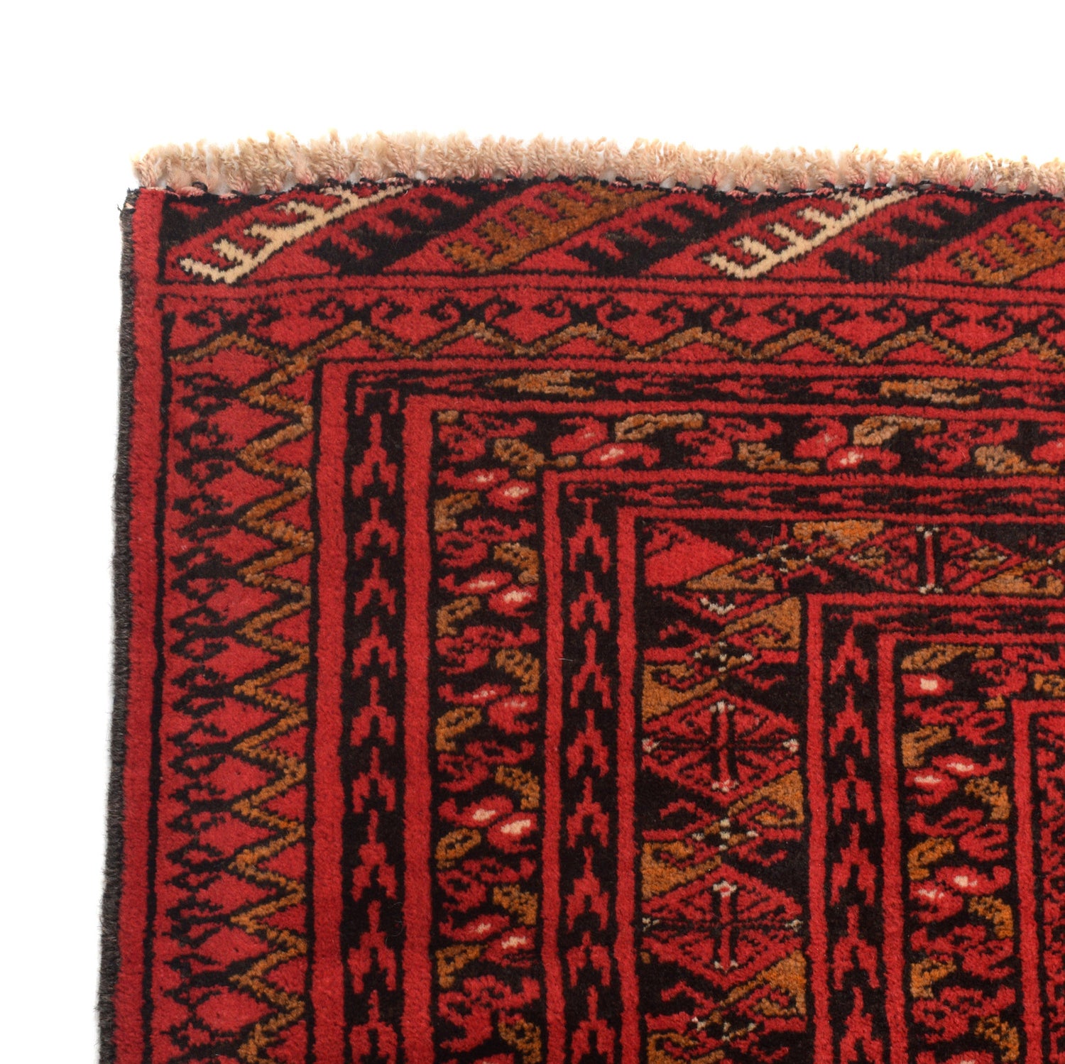 Firebrick Bokhara Rug 4' 1" x 5' 7" ft / 124 x 171 cm - No. G24927