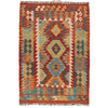 Handmade Turkish Design Wool Kilim 3' 3" x 4' 9" ft / 100 x 145 cm - No. G24982