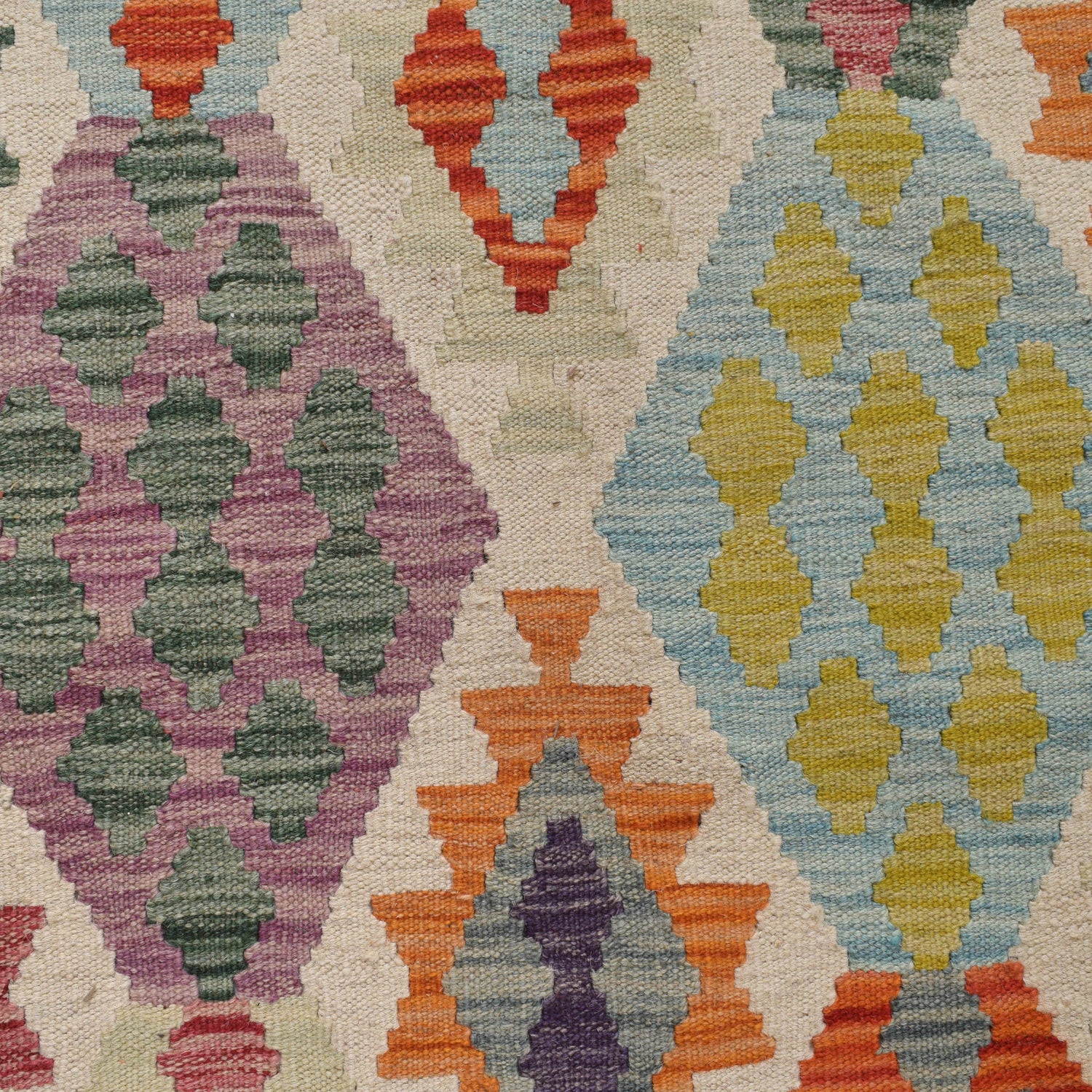 Handmade Turkish Design Wool Kilim 8' 6" x 11' 6" ft / 258 x 350 cm - No. G25076