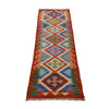 Hand Knotted Flatweave Kilim Runner 1' 10" x 6' 7" ft / 56 x201 cm - No. G25083