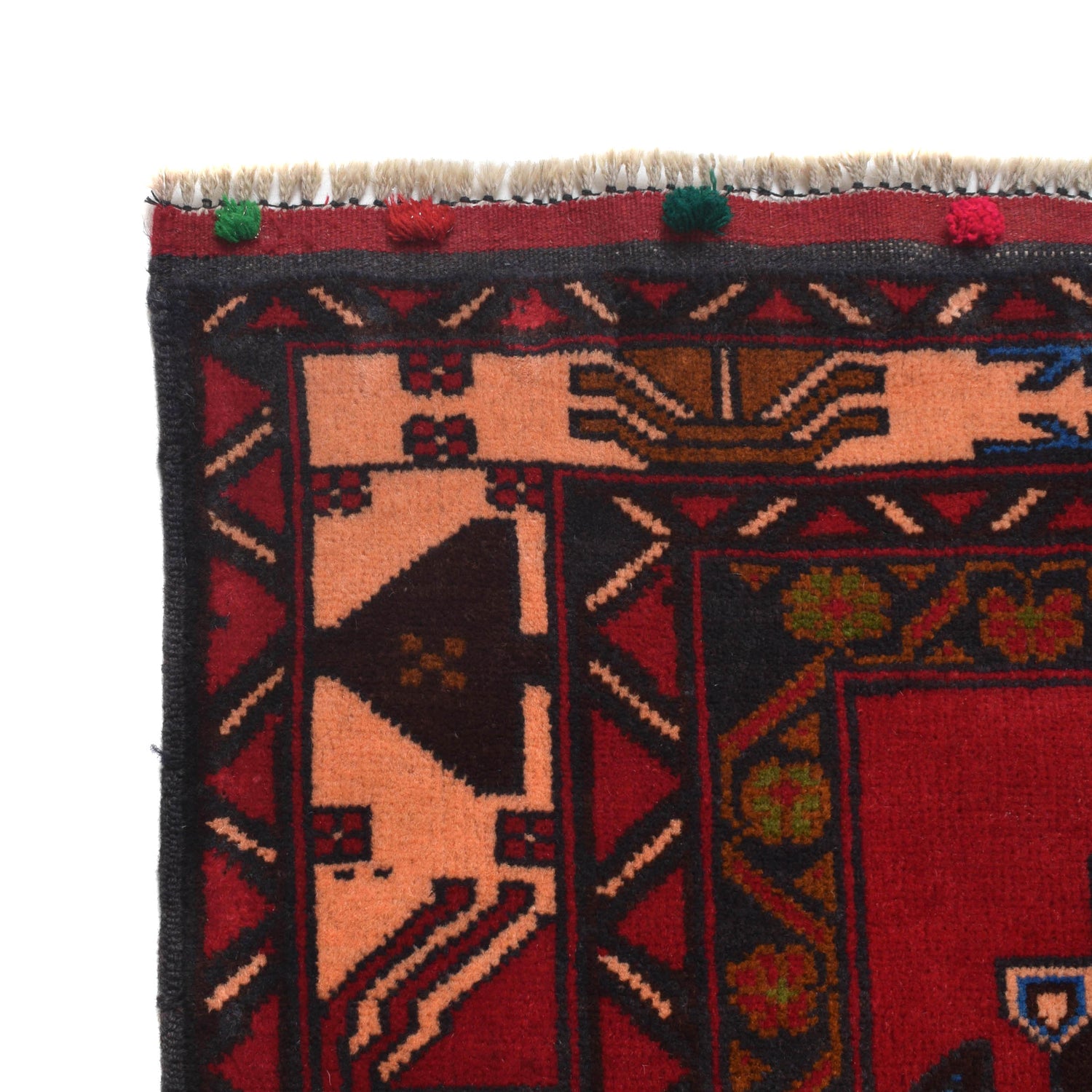 Tribal Baloch Rug 4' 2" x 7' 2" ft / 126 x 218 cm - No. G25226