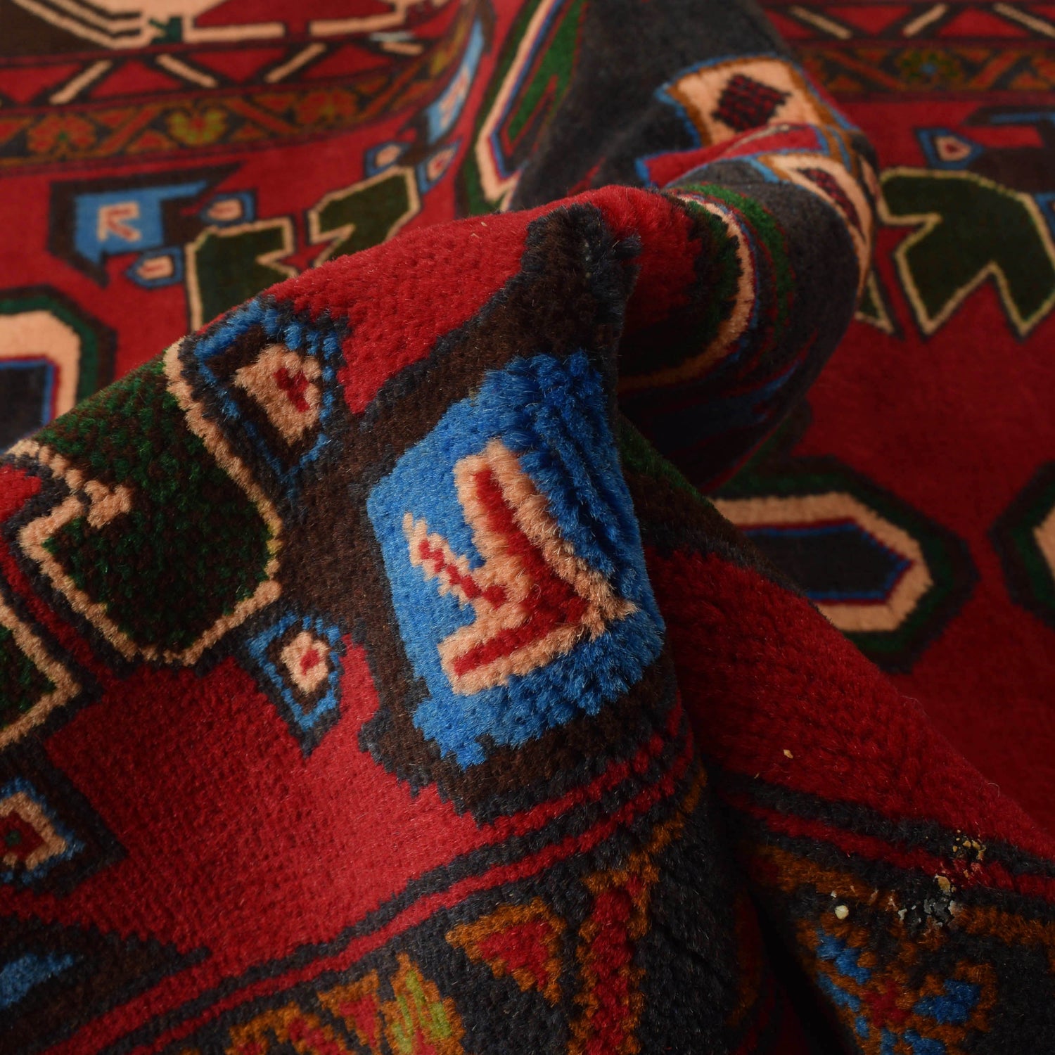 Tribal Baloch Rug 4' 2" x 7' 2" ft / 126 x 218 cm - No. G25226